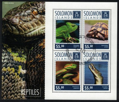 INSULELE SOLOMON 2014 - Fauna, Reptile / colita noua foto