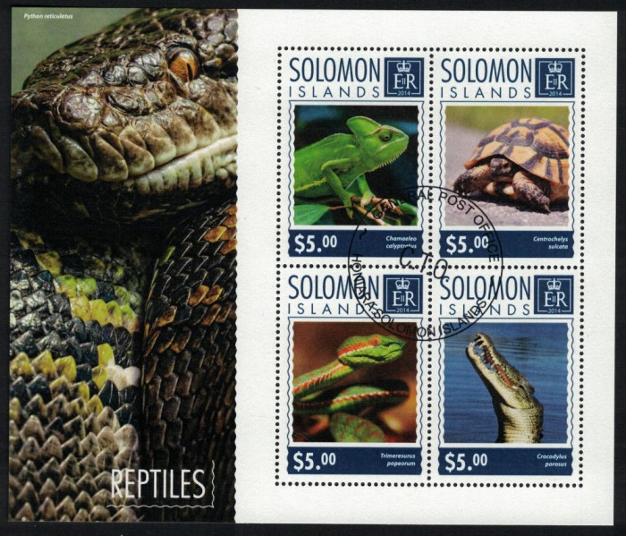 INSULELE SOLOMON 2014 - Fauna, Reptile / colita noua