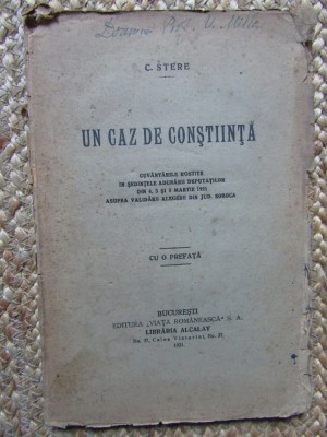 C. Stere, Un caz de conștiință, alegeri Soroca, 1921 foto