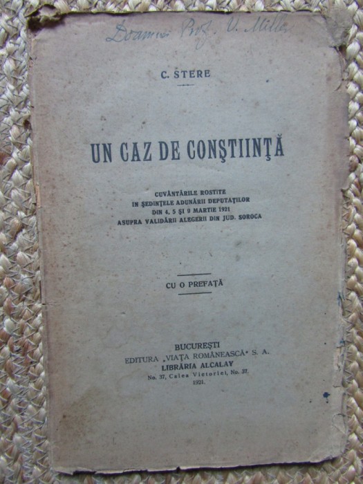 C. Stere, Un caz de conștiință, alegeri Soroca, 1921