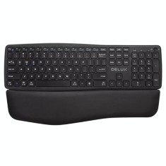 TASTATURA wireless DELUX negru GM908CV-BK foto