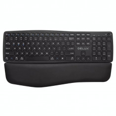 TASTATURA wireless DELUX negru GM908CV-BK