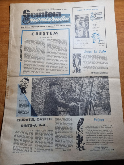 scanteia pionierului 19 octombrie 1966-benzi desenate,jocuri,poezii,divertisment