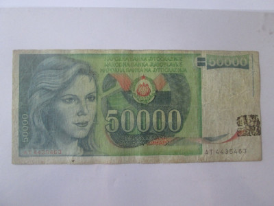 Iugoslavia 50000 Dinara 1988 foto