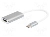 Adaptor HDMI soclu la USB C mufă 150mm USB 3.2 DIGITUS argintiu