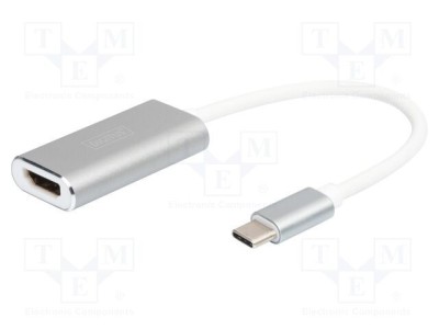 Adaptor HDMI soclu la USB C mufă 150mm USB 3.2 DIGITUS argintiu foto