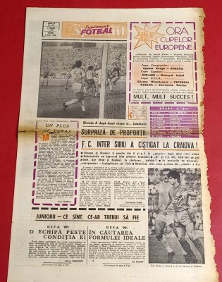 Ziarul Sportul Supliment FOTBAL 02.09.1988 foto