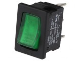Comutator Basculant Verde ON-OFF 10A 250V