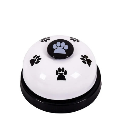 Sonerie metalica tip jucarie interactiva pentru caini si pisici, model clopotel, pentru dresaj, alarma mancare si litiera, dispozitiv educational pent foto