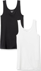 Maiou pentru femei Amazon Essentials, Pachet de 2, Alb si Negru, Marimea XS - OUTLET