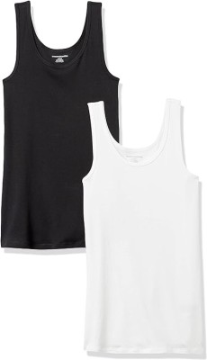 Maiou pentru femei Amazon Essentials, Pachet de 2, Alb si Negru, Marimea XS - OUTLET foto