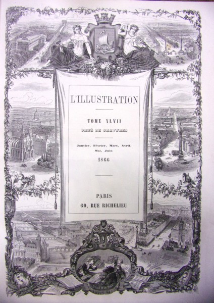 REVISTA L&#039;ILLUSTRATION ,PRINTUL CAROL DE HOHENZOLLERN, PODUL MOGOSOAIEI 1866