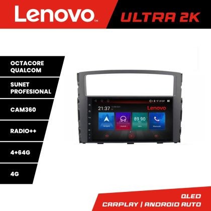 Navigatie Mitsubishi Pajero Lenovo Kit-452 8 core QLED Qualcomm 4+64 360 Android Waze USB Navigatie Internet Youtube Radio CarStore Technology