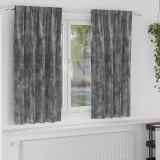 VidaXL Draperie cu perdele 2 pcs Gri 175 x 140 cm Catifea
