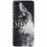 Husa silicon pentru Apple Iphone 7 Plus, Meow Cute Cat