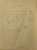 Alexandru Papilian - document vechi - manuscris, semnatura olografa
