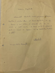 Alexandru Papilian - document vechi - manuscris, semnatura olografa foto