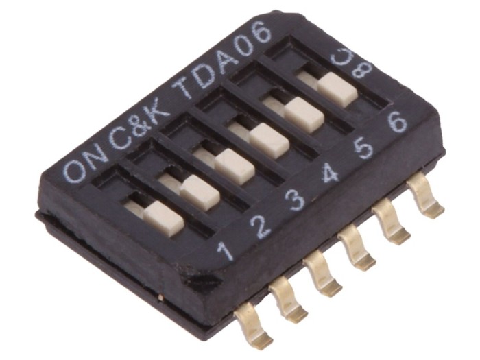 DIP-SWITCH 6 secțiuni OFF-ON