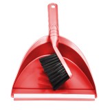 Cumpara ieftin Faras din plastic, cu lamela de cauciuc si perie, Y239, rosu
