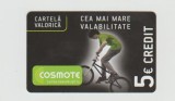 bnk card Romania - Cosmote Cyclist 5 euro - 21/11/2012 - RO-COS-REF-0013-121121B