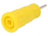 Soclu Banană Galben 4mm 36A 1kV Panou