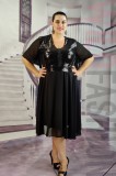 A768-1 Rochie eleganta de seara cu paiete si voal, L/XL, XL/XXL