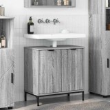 vidaXL Dulap pentru Chiuveta de Baie sonoma gri 60.5 x 33.5 x 61 cm