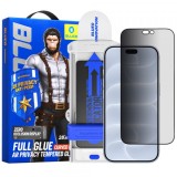 Folie de protectie Ecran Privacy Blueo Anti Peep AR Applicator Pro pentru Apple iPhone 18 Pro, Sticla Securizata, Full Glue, 3D