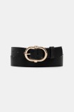 Answear Lab curea de piele femei, culoarea negru