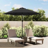 Cumpara ieftin P&acirc;nză de schimb umbrelă de soare de exterior, negru, 300 cm