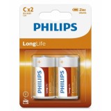 Cumpara ieftin Baterie R14 tip C longlife 2 buc Philips