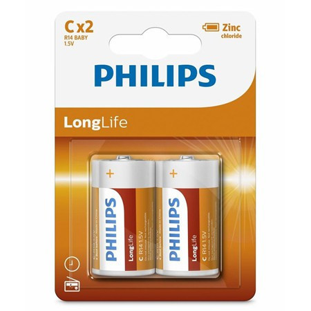 Baterie R14 tip C longlife 2 buc Philips