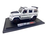 Macheta Mercedes G-Class Brabus AMG Alb 1:24 Die-Cast cu usi capota deschise sunete si lumini