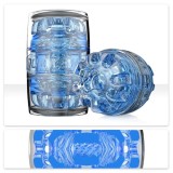 Masturbatoare de mana - Fleshlight Descarcare Rapida Turbo Transparent Albastru Compact Vagin si Fund Masturbator cu Deschidere la Ambele Capete...