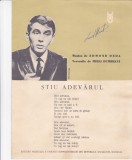 AMS - PARTITURA - STIU ADEVARUL , MUZICA: EDMOND DEDA, VERSURI: MIHAI DUMBRAVA