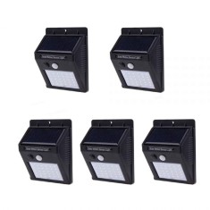 Set 5 lampi solare cu 30 LED-uri SMD,senzor de miscare si senzor de lumina
