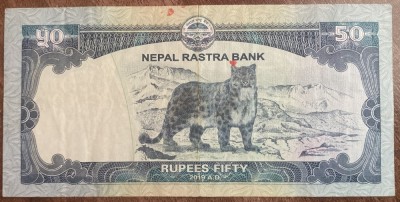 B11 57- Bancnota foarte veche - Nepal - 50 rupii - 2019 foto