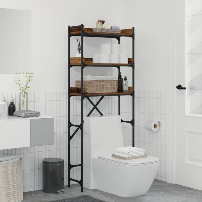 vidaXL Raft pentru mașină de spălat Lemn vechi 67 x 25 x 163 cm 883550