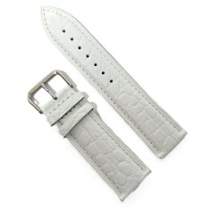Curea ceas alba cu imprimeu din piele naturala 12mm 14mm 16mm 18mm 20mm 22mm 24mm C1585