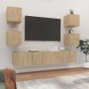 VidaXL Set dulap TV, 6 piese, stejar sonoma, lemn prelucrat 3114256