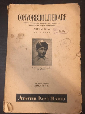 Convorbiri Literare - Anul al 63-lea, Mai 1930 foto