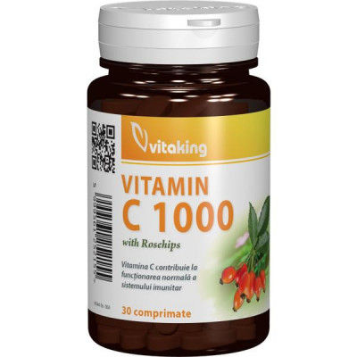 Vitamina C 1000mg cu Macese Vitaking 30cp foto