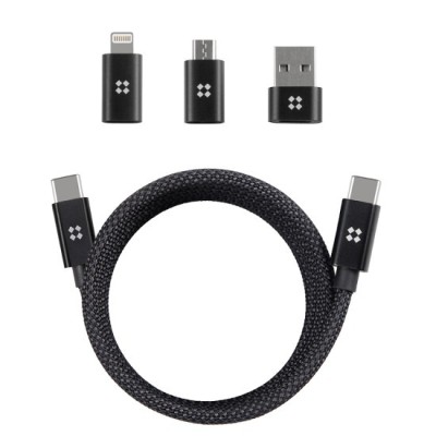 Cablu de date Type-C la Type-C, 240W, Magnetic, 480Mbps, 1.5m - Edizard (EZ820102150) - Black foto