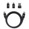 Cablu de date Type-C la Type-C, 240W, Magnetic, 480Mbps, 1m - Edizard (EZ820102100) - Black