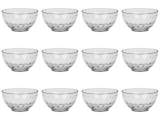 Set boluri, 12 piese, 350 ml, Plastic, Transparent