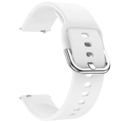 Curea din silicon compatibila cu Fossil Gen 4 Smartwatch, Telescoape QR, 22mm, Daisy White foto