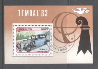 Laos 1983 Tembal Cars perf. sheet Mi.B95 used TA.043 foto