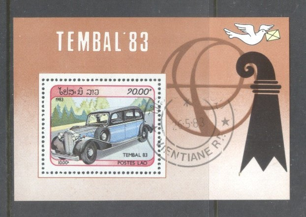 Laos 1983 Tembal Cars perf. sheet Mi.B95 used TA.043