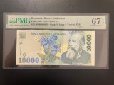 Romania 10000 lei 1999 pick 108a grad 67 pmg