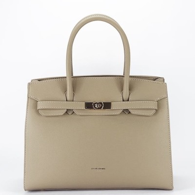 Geanta mare bej taupe David Jones CM7391 16 foto
